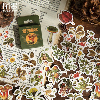 46 pcs/set Vintage Forest Fresh Plants Stickers Scrapbooking DIY Korean Journal Stickers Travel Japanese Stationery Sticker