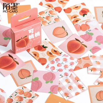 46 Sheets Leuke Perzik Fruit Papier Sticker Diy Decoratieve Sticker Planner Dagboek Scrapbooking Kawaii Briefpapier School Supplies