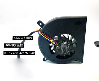 4632Rpm 5W DC12V 0.42A Dubbele Kogellager Grote Air Volume 8.8Cm Turbine Air Blower Koelventilator