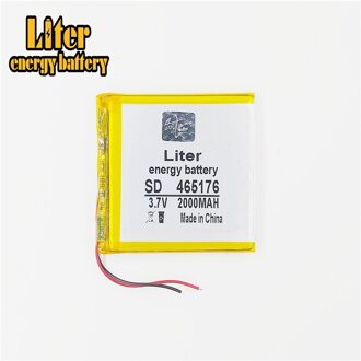 465176 3.7V,2000Mah 455075 Polymer Lithium Ion/Li-Ion Batterij Voor Speelgoed, Power Bank, gps, Mp3, Mp4, Mobiele Telefoon, Luidspreker