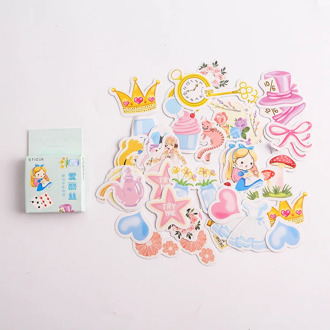 46pcs /Box Princess Fairyland Decorative Diary Sticker Notebook Album Hand Account Decor