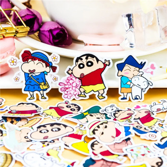 46pcs Creative cute Self-made Crayon Shinchan 2 scrapbooking stickers/decorative sticker /DIY craft photo albums/paper stickers