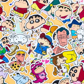 46pcs Creative cute Self-made Crayon Shinchan 2 scrapbooking stickers/decorative sticker /DIY craft photo albums/paper stickers
