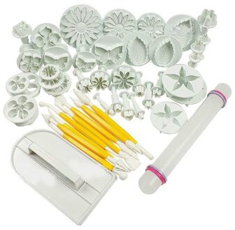 46Pcs Fondant Cakevorm Set Bloem Taart Decoreren Gereedschappen Keuken Bakken Molding Kit Sugar Craft Maken Mal Voor Cookie