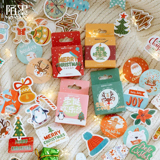 46Pcs/Pack Santa Claus Merry Christmas Label Stickers Decorative Stickers Scrapbooking Diary Label Gift