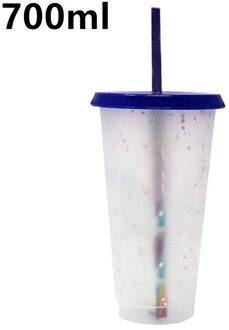 473/700Ml Kleur Veranderende Cup Food Grade Pp Milieuvriendelijke Niet-giftige Duurzaam Confetti Herbruikbare Plastic Tumbler Met deksel Drinkware 01 700ml 1stk