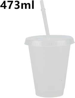 473/700Ml Kleur Veranderende Cup Food Grade Pp Milieuvriendelijke Niet-giftige Duurzaam Confetti Herbruikbare Plastic Tumbler Met deksel Drinkware 05 473ml 1stk