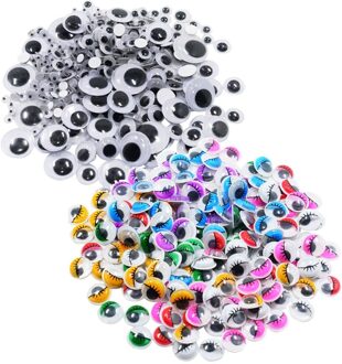 476 Stuks Diverse Maat Gemengde Kleur Zelfklevende Sticky Wiggle Googly Ogen Voor Diy Ambachten