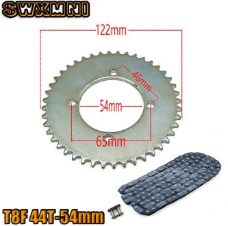 47cc 49cc T8F Chain 136 Links En 38 54 74 Tanden Keten Plaat Tandwiel Voor Mini Moto Atv quad 2 Takt Motor Onderdelen T8F 44T-54mm reeks