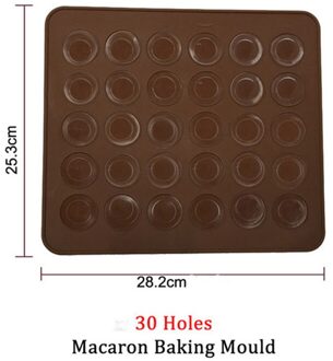 48/30 Gaten Macaron Siliconen Pad Bakken Mat Ronde Vorm Bakken Pad Diy Cake Dessert Oven Liner Bakken Tools Voor Gebak cuisine 30 Holes