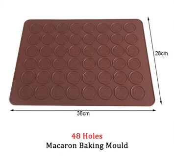 48/30 Gaten Macaron Siliconen Pad Bakken Mat Ronde Vorm Bakken Pad Diy Cake Dessert Oven Liner Bakken Tools Voor Gebak cuisine 48 Holes