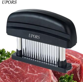48 Blade Rvs Tenderizer Professionele Steak Kip Varkensvlees Tenderizer Keuken Tool Met Veiligheidsslot zwart