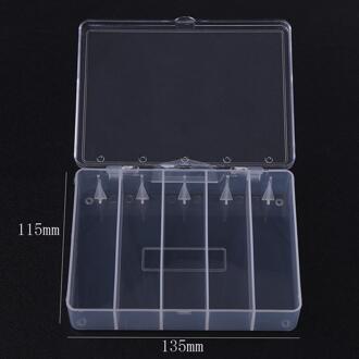 48-Compartiment Plastic Opbergdoos Transparante Pp Vissen Lokken Container Visgerei Comestic Make Organizer 5 Grids