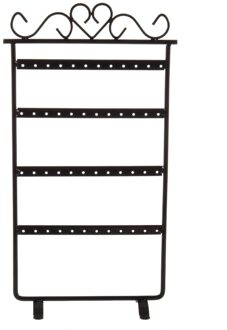 48 Hole Oorbellen Oorstekers Display Rack Metalen Sieraden Houder Stand Organizer Showcase Roze 295X160Mm Voor retail Omgeving