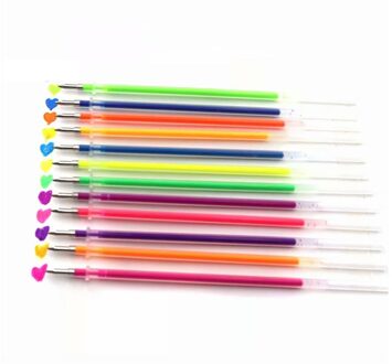 48 Kleur/Set Multicolour Balpen Gel Hoogtepunt Pen Refill Set Kleurrijke Shining Pen Vullingen Voor School Chancellory Boligrafos