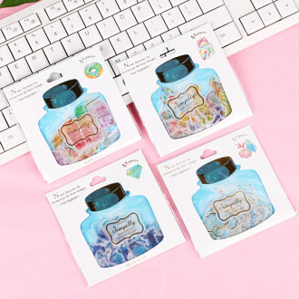 48 Pieces Korean DIY Diary Sticker Kawaii Scrapbooking Creative Drift Bottle Candy Dessert Bronzing Stationery Stickers