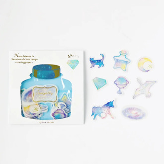 48 Sheets /Pack Bling Constellation Nebula DIY Decorative Stickers Diary Phone Decoration