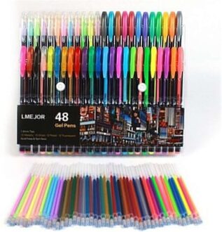 48 stks/partij Kleurrijke Fluorescerende Gel Pen Vullingen Kantoor Handtekening Staven Gekleurde Inkt Refill School Briefpapier Schrijven Schilderen Tool