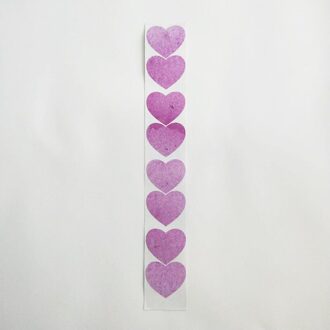 48 Stks/set Aquarel Hartvormige Muurstickers Voor Livning Kamer Wanddecoratie paars