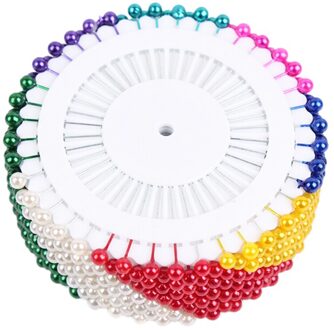480 Stks/partij Naaien Pin Ronde Parel Hoofd Spelden Bruiloften Corsage Bloemisten Gemengde Kleur Naaien Textiel Acc kleurrijk