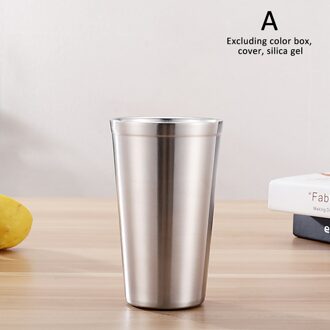 480Ml Dubbele Bier Mokken 304 Rvs Anti-Brandwonden Cup Koffie Melk Thee Cup Met Deksel Voor Kid volwassen Outdoor Camping