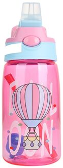 480Ml Kinderen Water Cup Creatieve Cartoon Baby Voeden Bekers Met Rietjes Lekvrij Water Flessen Outdoor Draagbare Kinderen Cups Roze