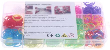 480Pcs Rubber Loom Bands Meisje Voor Kinderen Elastische Band Voor Weven Vetersluiting Armband Speelgoed Diy Materiaal Set