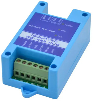 485 repeater photoelectric isolation industrial grade RS485 hub 2 port signal amplifier anti jamming lightning protection
