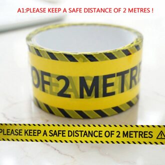 48Mm * 25Mm Waarschuwing Isolatie Tape Gevaar Voorzichtigheid Barrière Herinneren Tapes Diy Sticker A1