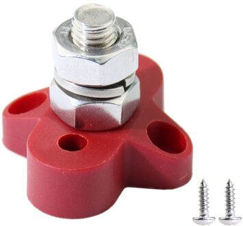 48V Bus Bar Power Terminal Blok Zware M10 Positieve Power Distributie Stud Voor Truck Rv Boot Auto Elektronica accessoires Rood