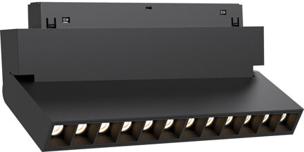 48V Magnetische Lineaire LED Bar - Brinton Magni - 12W 1020lm 24D - Helder/Koud Wit 6500K - Kantelbaar Zwart