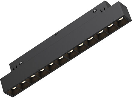 48V Magnetische Lineaire LED Bar - Brinton Magni - 12W 1020lm 24D - Natuurlijk Wit 4000K - Zwart