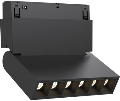 48V Magnetische Lineaire LED Bar - Brinton Magni - 6W 440lm 24D - Warm Wit 3000K - Kantelbaar - Zwart
