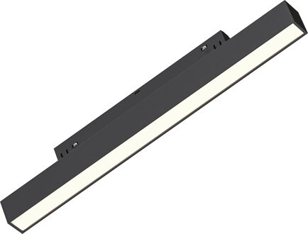 48V Magnetische Lineaire LED Railverlichting - Lijnverlichting - Brinton Magni - 10W 950lm 120D - Natuurlijk Wit 4000K - Zwart