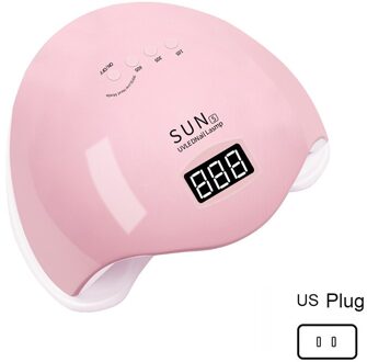 48W/24W Uv Nail Lamp Sun5 Nail Gel Droger Manicure Light Nagels Oven Pedicure Lampen Nail Led lamp 48W sun5 roze US