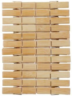 48x Houten wasgoedknijpers 6 cm - Knijpers Bruin