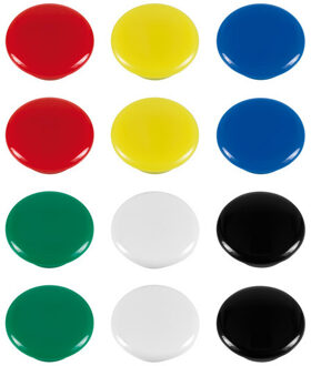 48x Ronde koelkast/whiteboard magneten 20 mm gekleurd