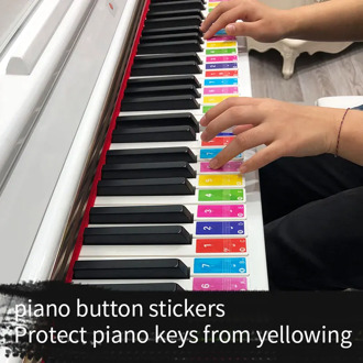 49 61 88 Keys Electronic Piano Keyboard Sound Name Stickers Key Sticker Piano Stave Music Decal Label Note Sticker