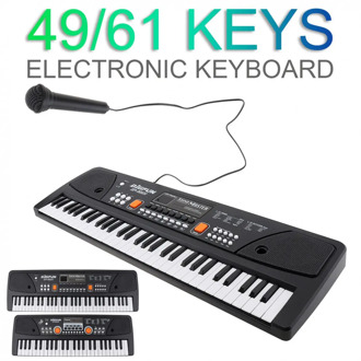 49 / 61 Keys Electronic Keyboard Piano Digital Music Key Board with Microphone Children Gift Musical Enlightenment