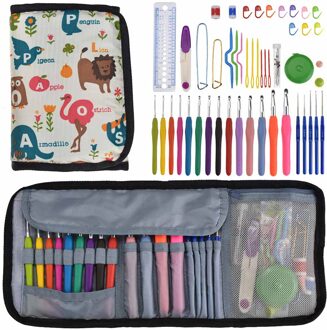 49 stks/set Haaknaalden Set Breien Stitch Naald Haak Haak Marker Weven Tool Set