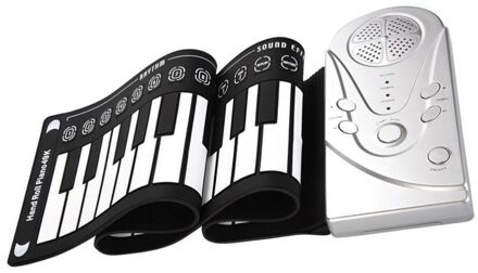 49 Toetsen Roll-Up Keyboard Piano Siliconen Opvouwbare Elektronische Digitale Met Speaker Zonder Batterij (Zilver)
