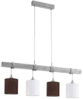 49927 hangende plafondverlichting Bruin, Wit E27 60 W