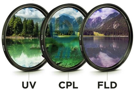 49Mm 52Mm 55Mm 58Mm 62Mm 67Mm 72Mm 77Mm 3 In 1 Lens filter Set Met Tas Uv + Cpl + Fld Voor Cannon Voor Nikon Voor Sony Camera Lens ≤49mm