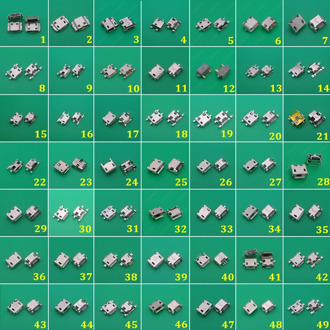 49models Mini Micro USB connector jack Charging port socket power v8 plug For Samsung Lenovo Sony HUAWEI mobile phone tablet