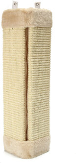 49X23cm 2 Kleuren Kat Krassen Board Huisdier Kitten Muur Hoek Krassen Mat Post Boom Scratcher Sisal Hennep Kitty Pet Pluche speelgoed Beige