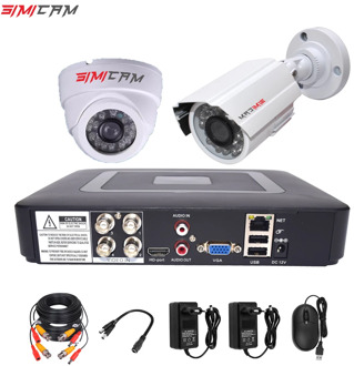 4CH DVR CCTV System 2PCS Cameras 1080P 2MP Video Surveillance 4CH 5 in 1 DVR Infrared AHD 1200 TVcctv camera security system kit