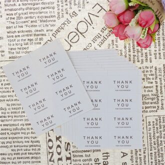 4Cm * 2.5Cm 80 Stks/partij Dank U Voor Uw Vriendelijkheid Hand Made Cake Afdichting Label Kraft Sticker Bakken diy Stickers