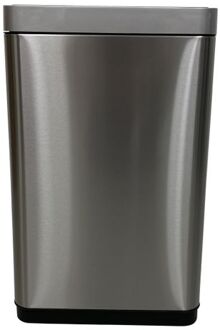 4cookz® Iowa 2.0 Silver 50 Liter sensor prullenbak - mat RVS Zilverkleurig