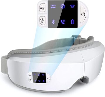 4D Eye Massager Met Warmte, Luchtdruk Trillingen Oog Massager Voor Droge Ogen Met Bluetooth Call & Muziek, oplaadbare Led Massager