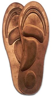 4D Suede Memory Foam Orthopedische Binnenzool Arch Ondersteuning Orthopedische Inlegzolen Schoenen Platte Voet Voeten Care Zool Schoen Orthopedische Pads bruin / EU 40-43